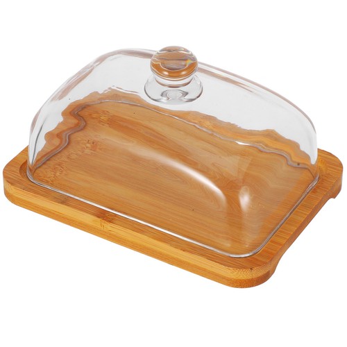 Glass cheese dome with - cheese,