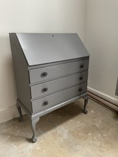 Vintage Grey Bureau Table With