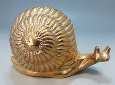 Brass Snail Figure Decorative Statue Collectible Ornament Vintage Look