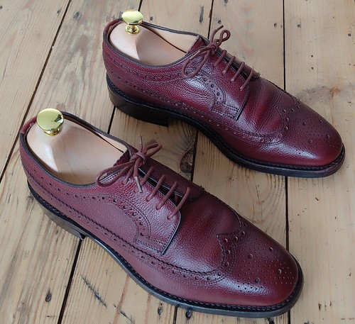 Loake burgundy grain leather - burgundy,