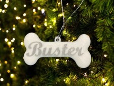 Personalised Pet Bone Bauble
