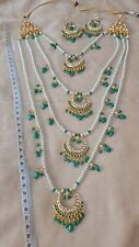 Indian jewellery set necklace earrings rani haar wedding jhumkis Jhumka sat lada