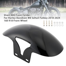 Short ABS Front Fender For M8 Softail Fat Boy FLFB 160 R18 2018-2024