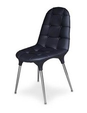 Stylish Designer (Real) Leather Chair. Image In Black Leather