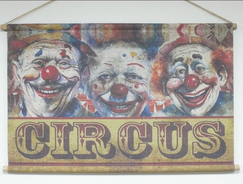 Circus clowns canvas wall art - canvas,