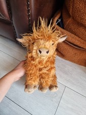 Living Nature Highland Cow Soft Plush Toy 25cm Mooing Sounds