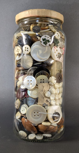 Vintage buttons job lot glass - vintage,