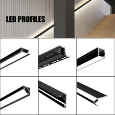 Black 1M Aluminium LED Strip