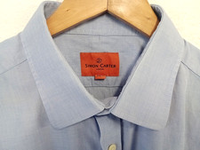 Simon Carter pale blue shirt/collar 17.5/44"-46"chest