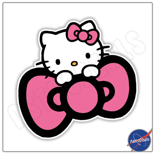 Hello kitty bow sticker window - hello,