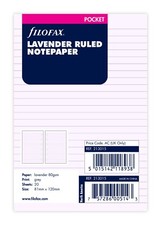 Filofax Pocket Size Lavender Paper Pk20 Sheets Refill Insert 213015