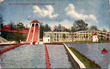 Postcard The Shoots, Electric Park, Amusement Rides in Kansas City, Missouri