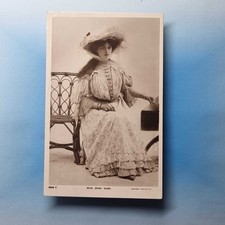 Edwardian Actress Postcard 1906 Real Photo Zena Dare Large Hat Rotary