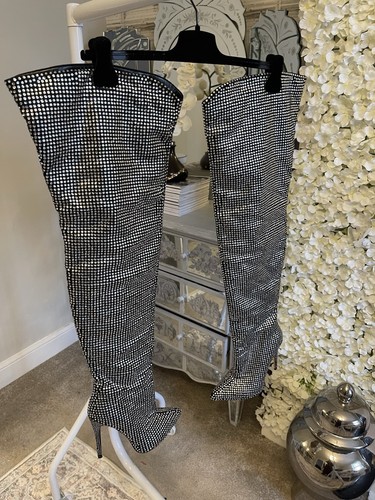 Crystal thigh boots - thigh, 6