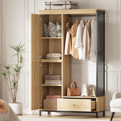 Wood wardrobe cabinet - in,