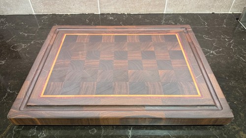 Solid walnut end grain cutting