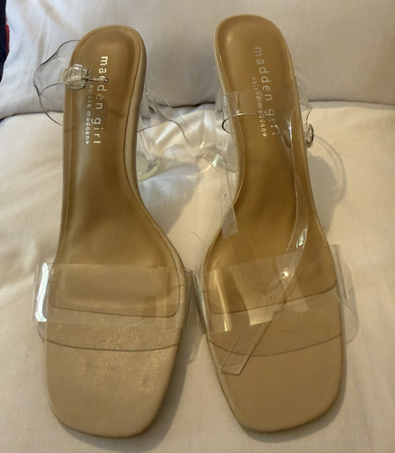 Madden girl clear strap heeled - strap,