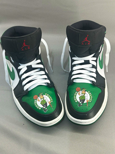 Custom air jordan mid boston - jordan,