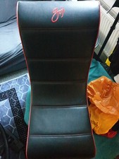 Folding Gaming Chair Black With Red Trim