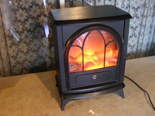 Electric fire black log effect - fire,