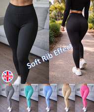 Ladies Ribbed Leggings Womens