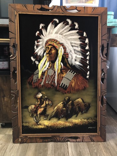 Vintage black velvet painting - vintage,