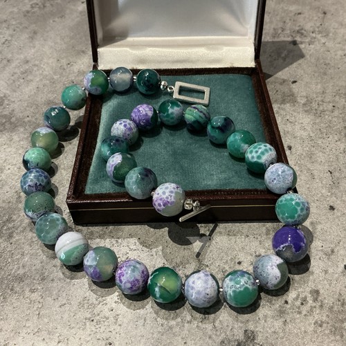 Dragons vein agate necklace - dragons,