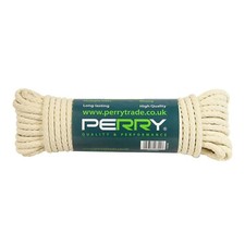 12.5m of 6mm Braided Waxed Cotton Rope / Cord for Sash Windows / Clothes Airers