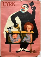 Original Vintage Poster CIRCUS - CYRK - POLAND - SHOW - ART - TOMASZEWSKI - 1967