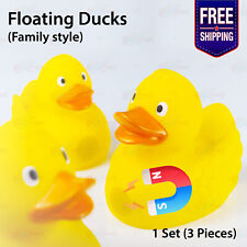 For 3 Years+ Kid Bath Time Fun Cute Floating Yellow Rubber Family Ducks Toy Gift