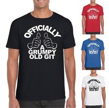 Officially A Grumpy old git t shirt funny Mens Tshirt Dad Uncle Grandad Brother