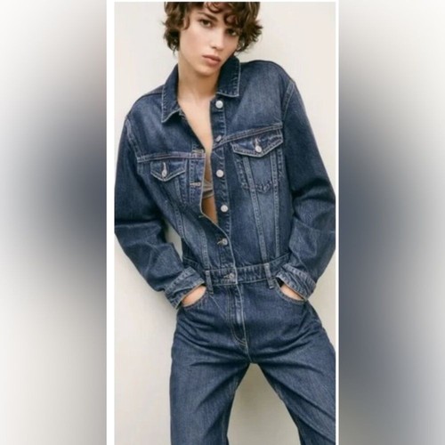 Zara denim jumpsuit coveralls - jumpsuit,