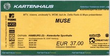 Muse Ticket 2006 Tour - Hamburg Sporthalle - Konzert Karte