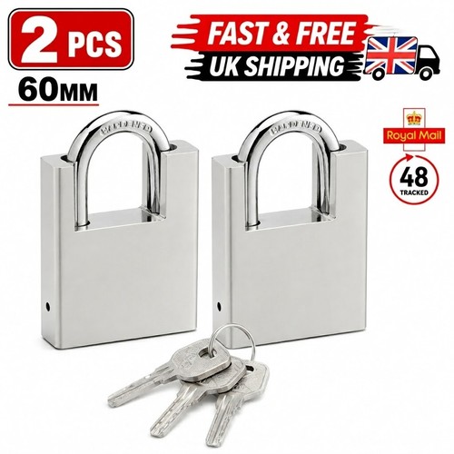 Heavy duty padlock armoured - 2x,