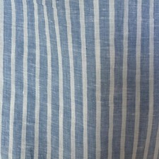 Light Blue Striped 100% Flax