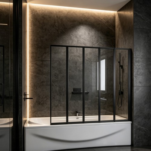 Folding bath shower screen - folding,