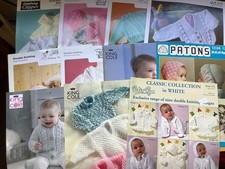 baby knitting patterns, job lot, 14-24”, cardi, jumper, jacket, hats, bootees,