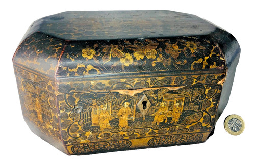 Antique chinese lacquered - antique,