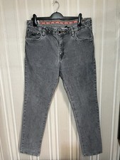 Superdry Mens Pin Cord Grey Slim Fit W36 L34 Logo 5 Pocket Jeans Zip Fly