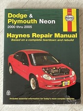 NEW - Haynes Manual 30036 - Dodge & Plymouth Neon, 2000 thru 2005