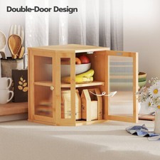 Tier bamboo corner bread bin - bamboo,