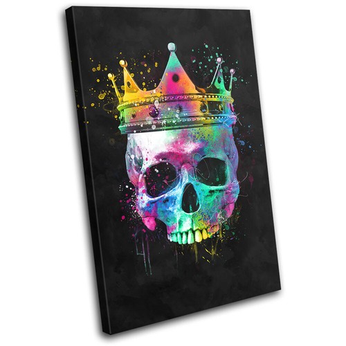 Colourful skull king retro - skull,