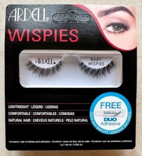 ARDELL BABY WISPIES FALSE EYE LASHES WITH FREE DUO ADHESIVE - BLACK SHORT