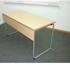 IKEA Beech folding office table/desk, Grey folding leg frame 1350 x 600 mm