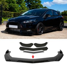 For Ford Focus MK3 5 MK3 MK2 Gloss Black Front Bumper Lip Splitter Spoiler Chin