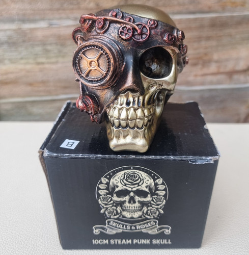 Steampunk skull ornament resin - steampunk,
