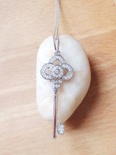 Moissanite Key Pendant