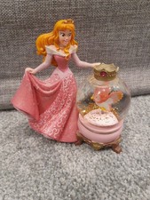 Disneyland Paris Aurora Sleeping Beauty Snow Globe 11cm Rare