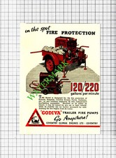 Coventry Climax Engines Godiva Trailer Fire Pumps SMALL ADVERT - 1951 Cutting