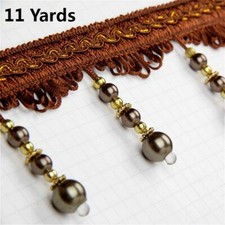 11 Yards X 80mm Beaded Trim for Curtain Blind Bead Fringe Edge Trimming Decor